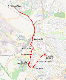 Immagine illustrativa del tratto della Tramvia di Sassari