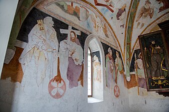 Scorcio di un affresco della parte sinistra della chiesa di San Biagio