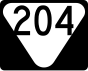 Markierung für die Route 204