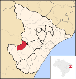 Localização de Simão Dias em Sergipe