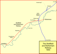 Sheffield and Rotherham Railway in 1840 Sheff&roth1840.png