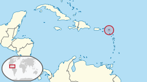 Amplasarea de Sint Maarten în Marea Caraibilor