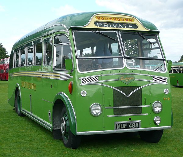 A now preserved Leyland Tiger, previously run by Southdown as fleet number 649.