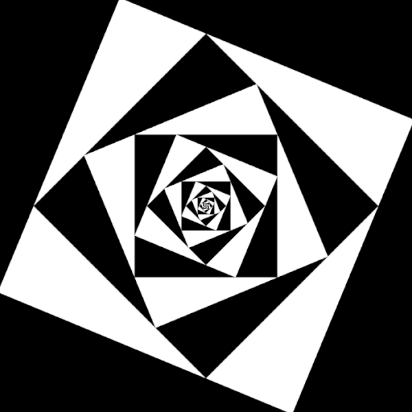 File:Spiral of black and white squares 4 till repetition spiraling in.gif