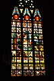 One of the stained glass windows from Germany inside San Sebastian Church