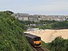 A First Great Western train on the St Ives Bay Line in July 2012