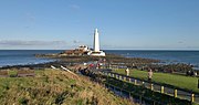 St Mary's Island and lighthouse from Curry's Point, Whitley Bay - geograph.org.uk - 2847493.jpg