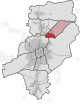 Map with the district highlighted