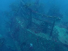 Stern of the wreck of the MFV Ker Yar Vor