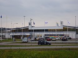 Stockholm-Västerås flygplats från parkeringen