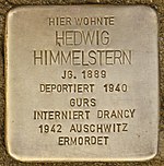 Stumbling stone for Hedwig Himmelstern (Heidelberg) .jpg