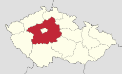 Lage der Region Mittelböhmen