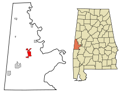 Location in سمٹر کاؤنٹی، الاباما and the state of الاباما