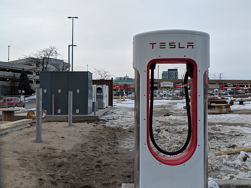 File:TESLA chargers at Fairview Mall in Toronto.jpg