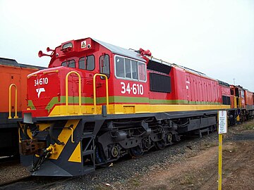 No. 34-610 in Transnet Freight Rail livery, Koedoespoort, Pretoria, 20 May 2011