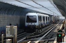Train in Taipei Metro made by Bombardier Inc. TRTC CITYFLO650 IN Wenhu Line.jpg