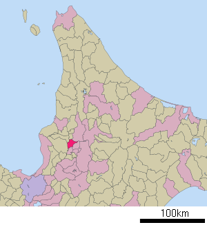 Lage Takikawas in der Präfektur