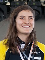 Tatiana Calderon (2017) Tatiana Calderon GP3 Driver at Spanish GP 2017 (cropped).jpg