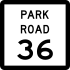 Park Road 36 marker