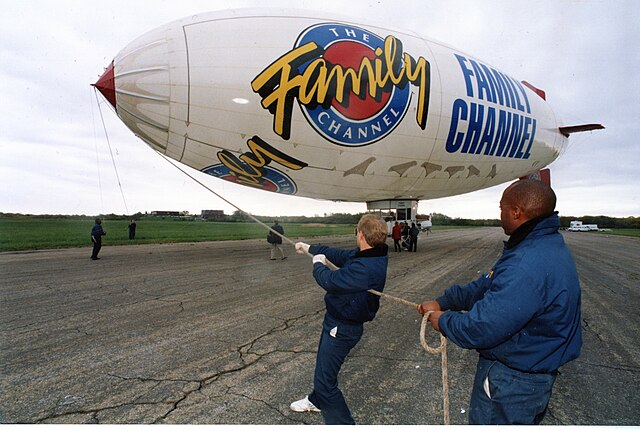 Blimp advertising The Family Channel in 1994