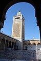 Day 24: The minaret of Al Zaytuna Mosque is 43 meters (141 ft) high and imitates the decoration of the Almohad minaret of the Kasbah Mosque with its limestone strap-work on a background of ochre sandstone.