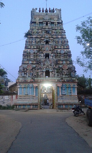 <span class="mw-page-title-main">Therazhundur Vedapureeswarar Temple</span> Shiva temple in Tamil Nadu, India