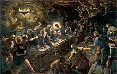 Кризата на ренесансата: Венецијанскиот Тинторето во 1594 година ја прикажа Тајната вечера како подземен состанок во вознемирувачки рефлексии на самракот