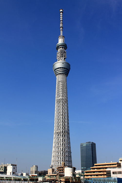 Вышка высокая в мире. Башня Tokyo Skytree. Токио телебашня Скай три. Небесное дерево Токио. Телебашня небесное дерево в Токио.