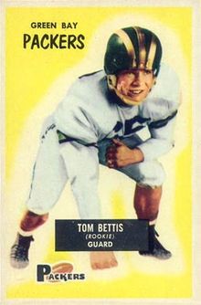 Tom Bettis was the Packers' first-round selection in the 1955 draft. Tom Bettis - 1955 Bowman.jpg