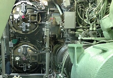 Submarine torpedo tube breech doors of USS Nautilus in their closed position Torpedo tube breech doors of USS Nautilus.jpg