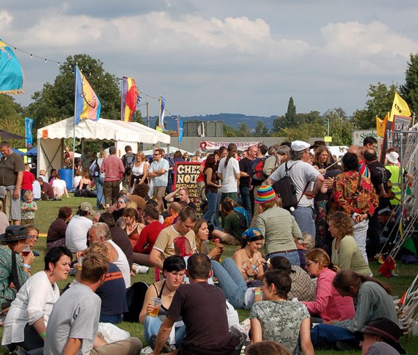 Festivalgoers at Towersey Festival 2006