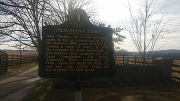 Kentucky Historical Marker#2233, Traveler's Rest