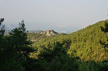 Antike Stadt Trebenna, Blick auf die Akropolis