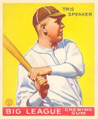 Speaker's 1933 Goudey Gum Company baseball card