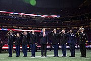 President Trump on the field at Mercedes-Benz Stadium in Atlanta TrumpCollegeFootball'18.jpg