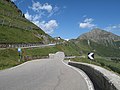 tussen de Jaufenpass en Sankt Leonhard, weg-panorama