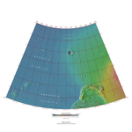 Mappa topografica del quadrilatero Diacria