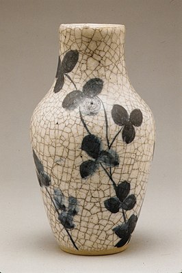 Hugh C. Robertson, Dedham Pottery, (CKAW) c. 1886-89, with crackle glaze