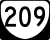 State Route 209 маркер