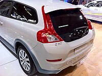 The Volvo C30 DRIVe Electric concept car was exhibited at the 2010 Paris Motor Show. Volvo C30 DRIVe Electric 2010 Paris Motor Show.jpg