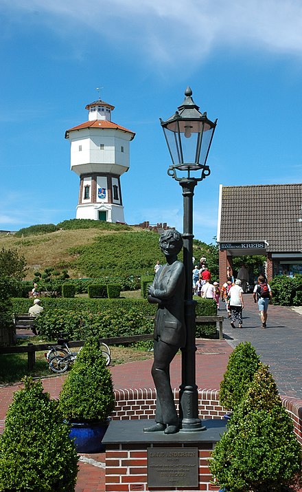 Water tower on Langeoog with Lale-Andersen-Monument