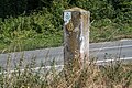 Historic signpost, weathered information, no longer legible / available directly on the L3477 on the hilltop between Wembach and Groß Bieberau