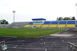 View of the stadium during renovation in May 2016