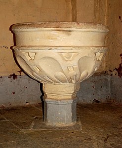 La cuve baptismale.