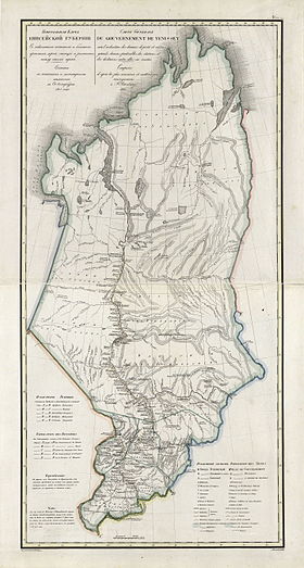 Yeniseysk Guberniyası harita üzerinde