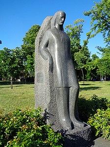 spomenik Branka Radičevića na Kalemegdanu, 1955