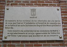 Plaque in memory of the victims of the 2004 Madrid train bombings 11-M Plaque.jpg