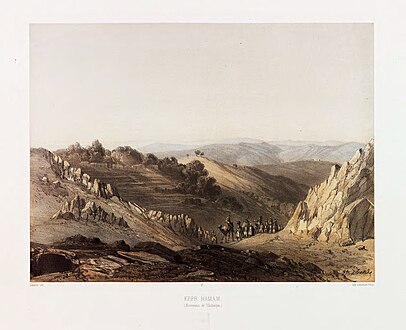 כפר חמאם, 1857 (בציור של ון דה ולדה)