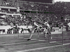 1936 Berlin olympics - Athletics 110 meters hurdles final.gif