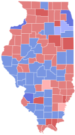 1970 Az Egyesült Államok Szenátusának rendkívüli választása Illinois -ban, eredménytérkép County.svg szerint